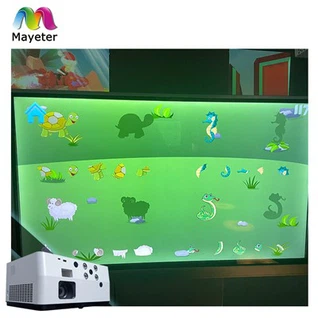 Proyección interactiva de laboratorio científico