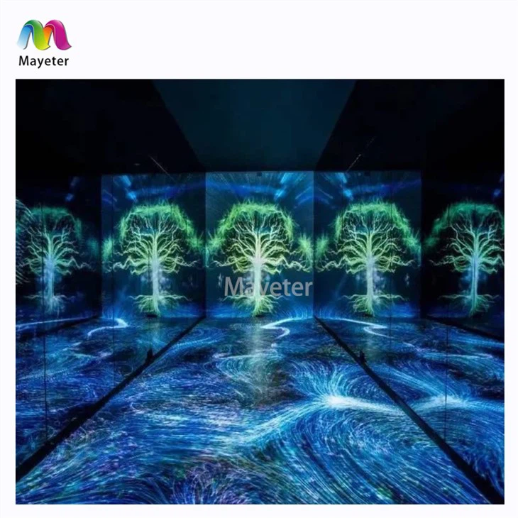Video de sala inmersiva con proyección de mapas en 3D Proyector de mapas de proyección de 360 ​​grados