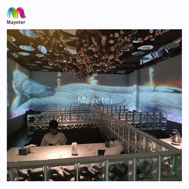 Immersive Restaurant Dining Table Interactive Projection 3D Holographic Immersive